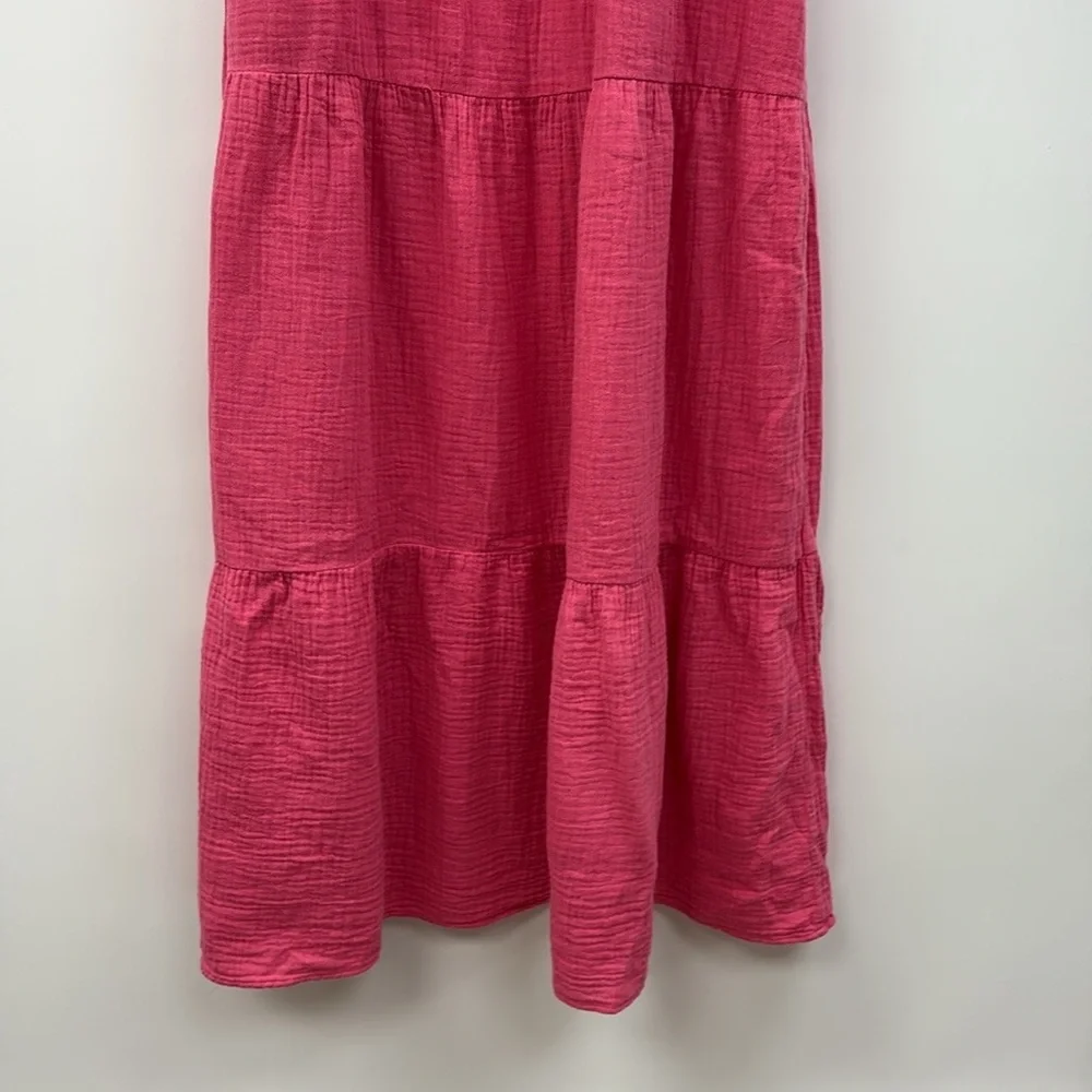 Women's Pink Tiered Maxi Dress - Unbranded